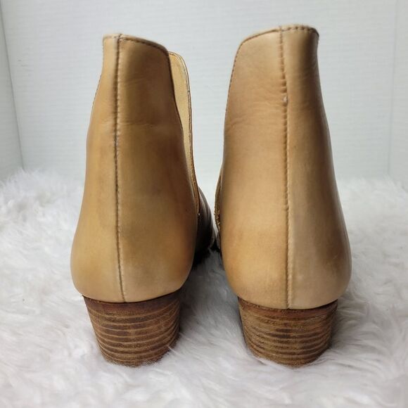 Free People Charm Double V Womens Size 6.5 Brown Leather Western Ankle Boots - Picture 4 of 10